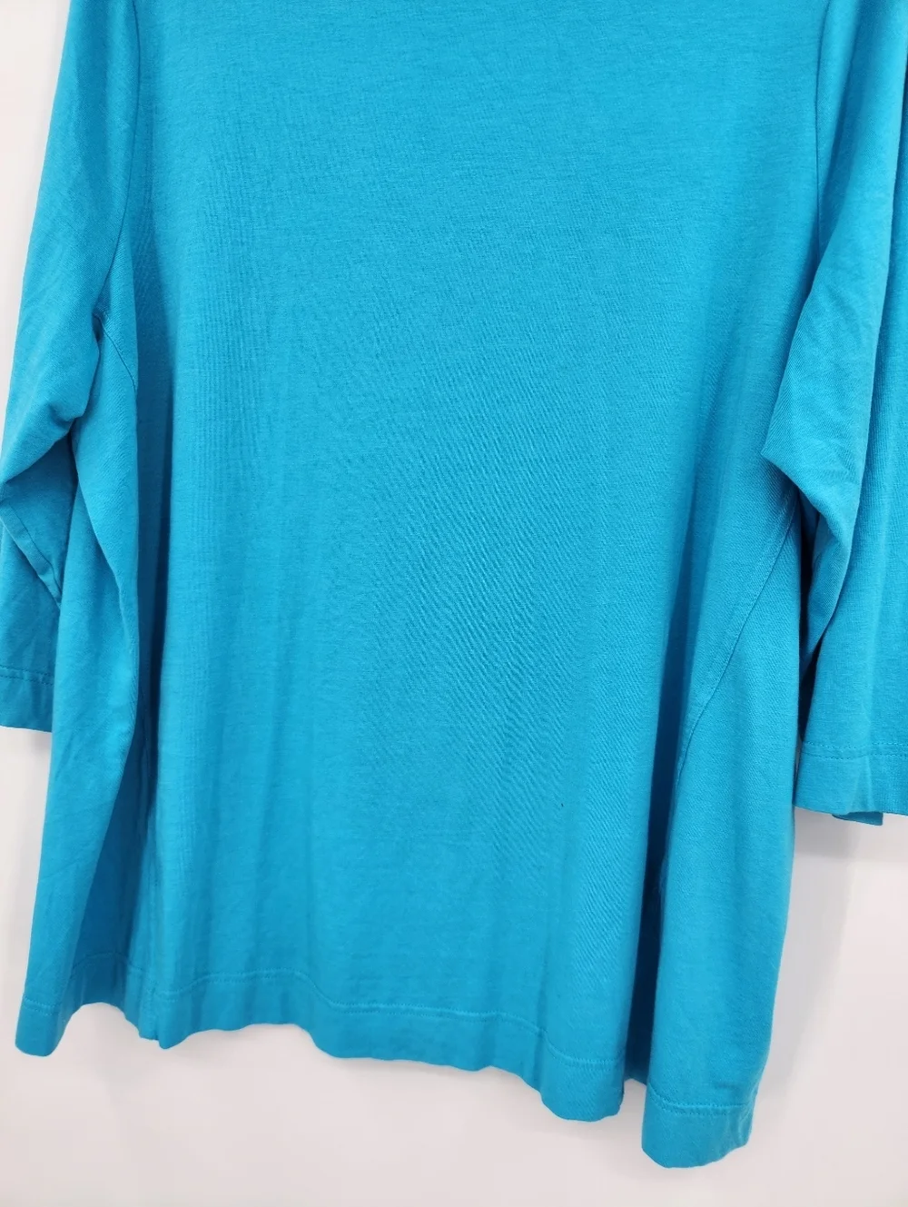 Chicos 4 The Ultimate Tee Womens Size XXL Slinky Tee XXL Turquoise 3/4 Sleeve